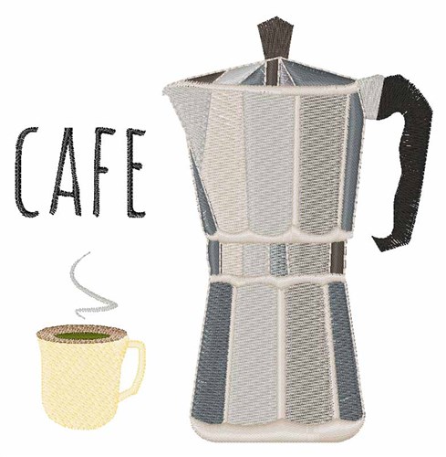 Cafe Pot Machine Embroidery Design