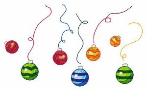 Picture of Xmas Ornaments Machine Embroidery Design