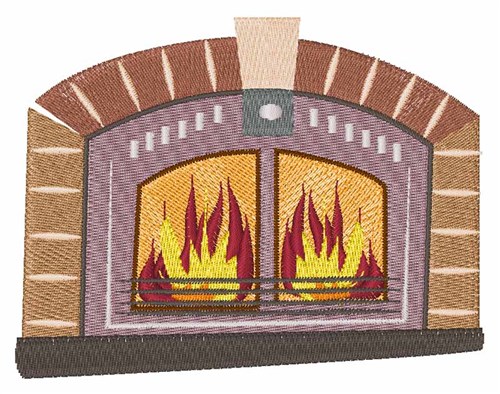 Fireplace Machine Embroidery Design