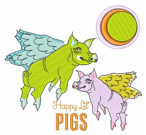 Happy Pigs Machine Embroidery Design