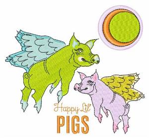 Picture of Happy Pigs Machine Embroidery Design
