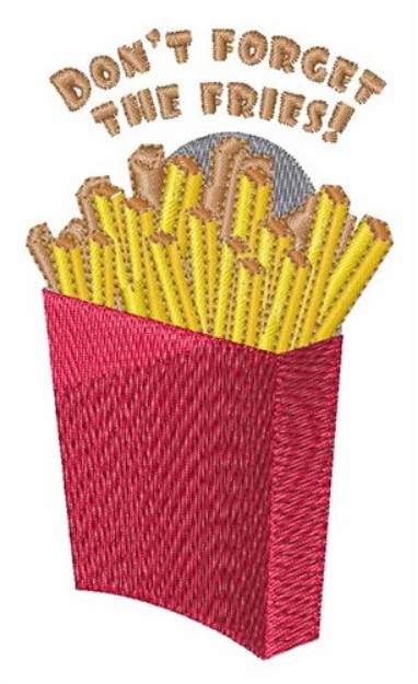 Picture of The Fries Machine Embroidery Design