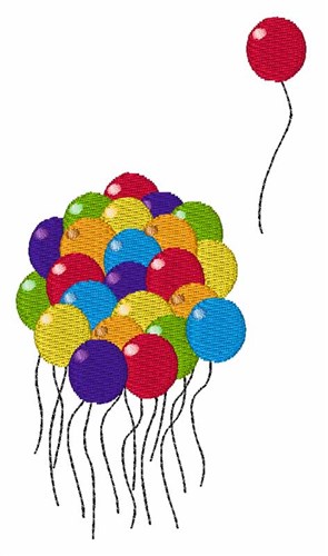 Bunch Of Balloons Machine Embroidery Design