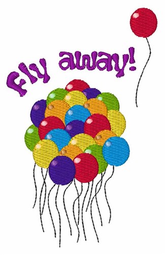 Fly Away Machine Embroidery Design