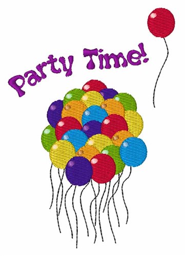 Party Time Machine Embroidery Design
