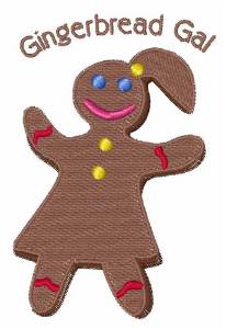 Picture of Gingerbread Gal Machine Embroidery Design