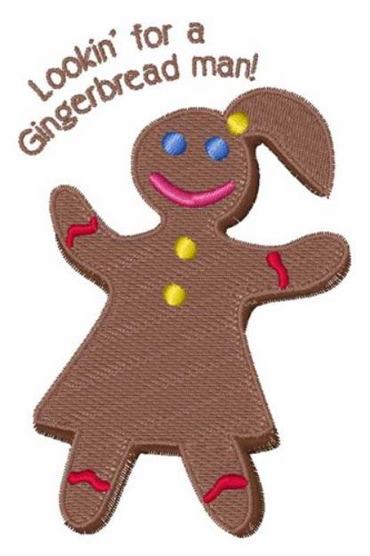 Picture of Lookin For Gingerbread Machine Embroidery Design