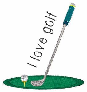 Picture of Love Golf Machine Embroidery Design