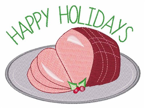 Holiday Ham Machine Embroidery Design