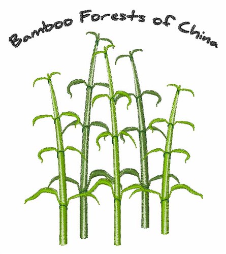 Bamboo Forest Machine Embroidery Design
