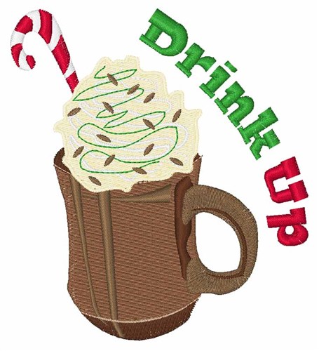 Drink Up Machine Embroidery Design