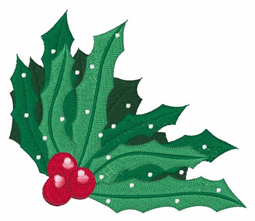 Christmas Holly Machine Embroidery Design