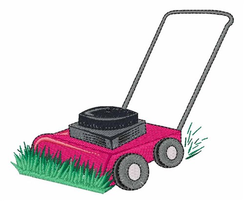 Lawn Mower Machine Embroidery Design