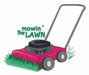 Picture of Mowin The Lawn Machine Embroidery Design