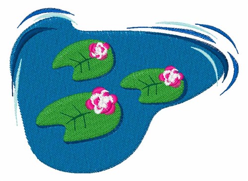 Pond Lilies Machine Embroidery Design