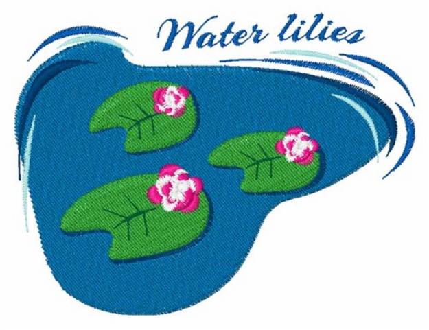 Picture of Water Lilies Machine Embroidery Design