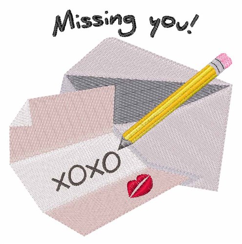 Missing You Machine Embroidery Design