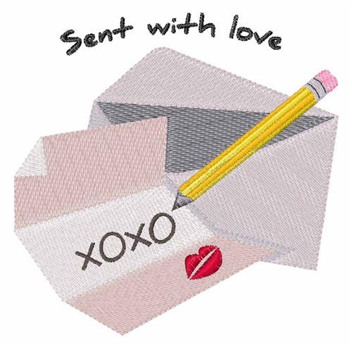 Sent With Love Machine Embroidery Design