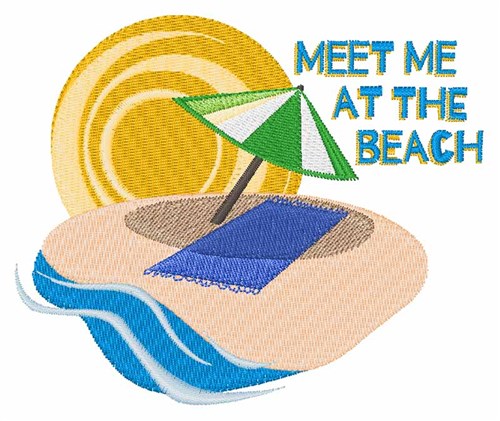 The Beach Machine Embroidery Design