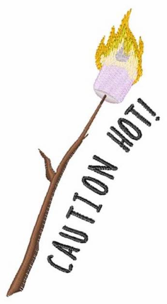 Picture of Caution Hot Machine Embroidery Design