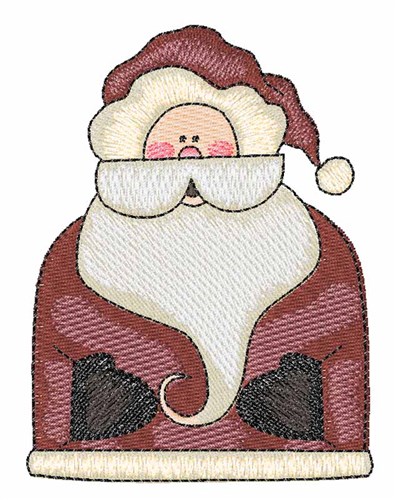 Holiday Santa Machine Embroidery Design