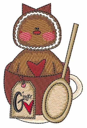 Gingerbread Baker Machine Embroidery Design