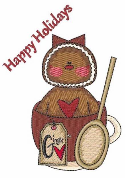Picture of Holiday Gingerbread Machine Embroidery Design