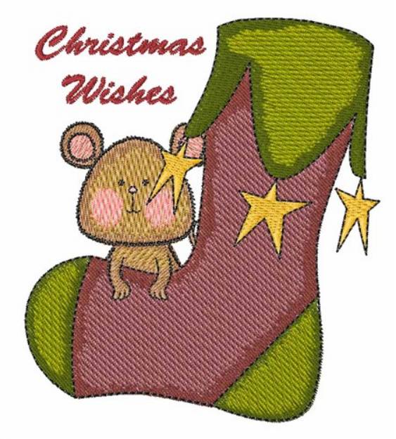 Picture of Christmas Wishes Machine Embroidery Design