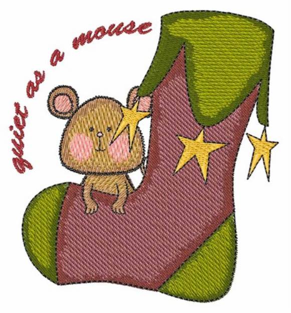 Picture of Quiet As Mouse Machine Embroidery Design