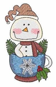 Picture of Cup Of Snowman Machine Embroidery Design