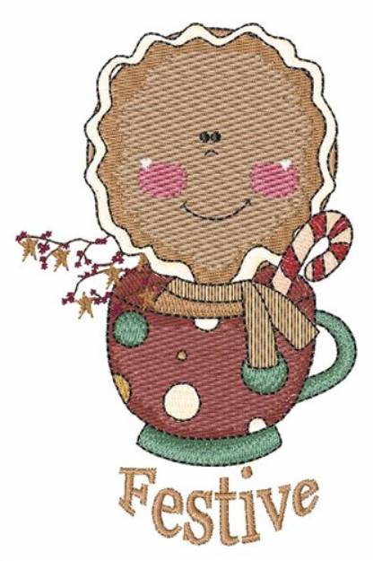 Picture of Festive Cup Machine Embroidery Design