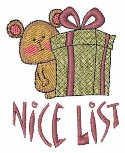 Picture of Nice List Machine Embroidery Design