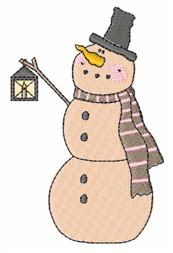 Winter Snowman Machine Embroidery Design