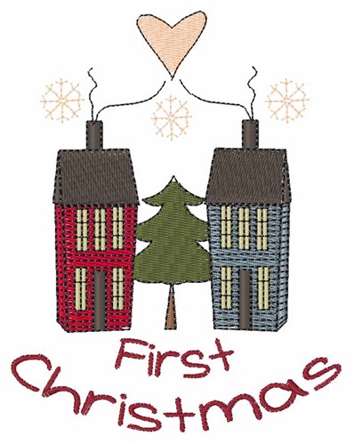 First Christmas Machine Embroidery Design