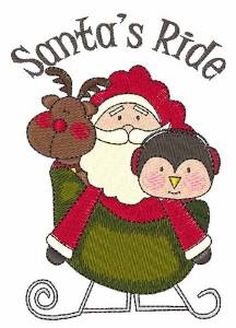 Picture of Santas Ride Machine Embroidery Design