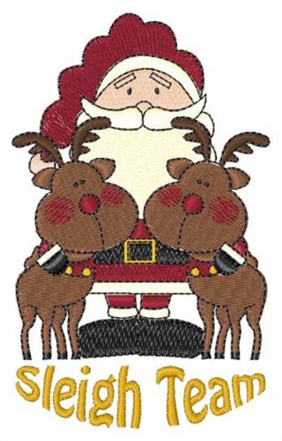 Picture of Sleigh Team Machine Embroidery Design