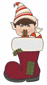 Picture of Elf In Boot Machine Embroidery Design