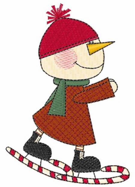 Picture of Snow Skater Machine Embroidery Design