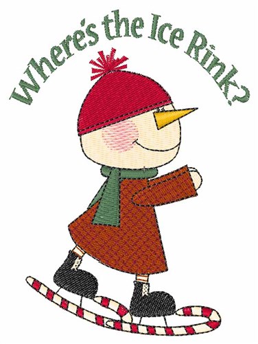 Wheres The Rink Machine Embroidery Design
