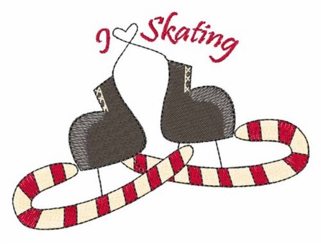 Picture of Love Skating Machine Embroidery Design