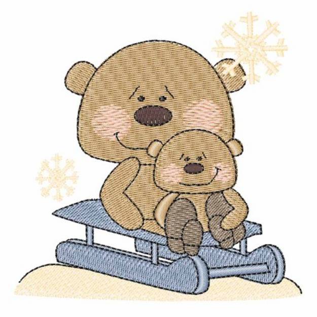 Picture of Sledding Bears Machine Embroidery Design