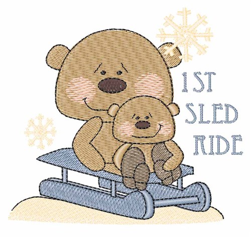 1st Sled Ride Machine Embroidery Design