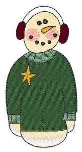 Picture of Sweater Snowman Machine Embroidery Design