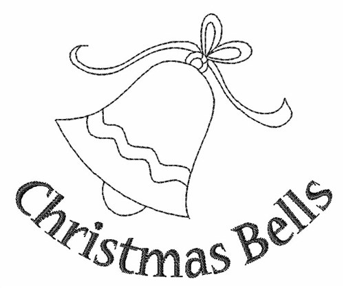 Christmas Bells Outline Machine Embroidery Design