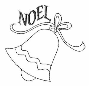 Picture of Noel Bell Outline Machine Embroidery Design