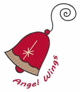 Picture of Angel Wings Bell Machine Embroidery Design
