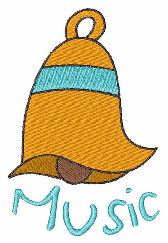 Music Bell Machine Embroidery Design