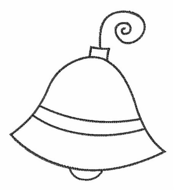 Picture of Xmas Bell Outline Machine Embroidery Design