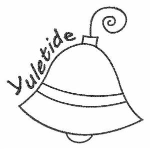 Picture of Yuletide Bell Outline Machine Embroidery Design