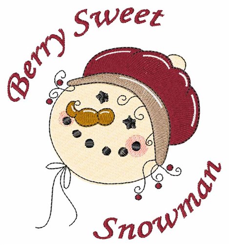 Sweet Snowman Machine Embroidery Design